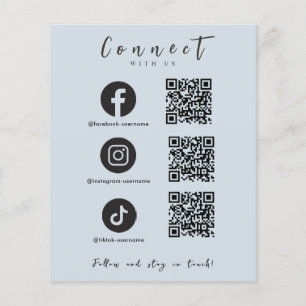Flyer Facebook Instagram Tiktok Código QR Marina ligera