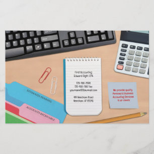 Flyer Factores de escritorio de CPA de contabilidad