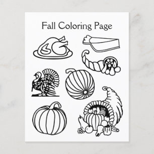 Flyer Fall Cornucopia Coloring Page