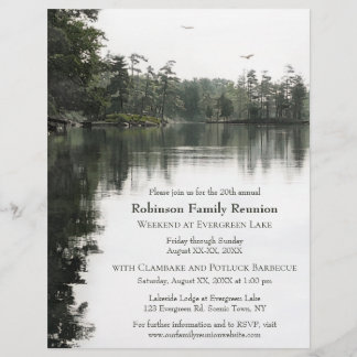 Flyer Familia Lakeside Camping Reunión Jamboree Barbecue