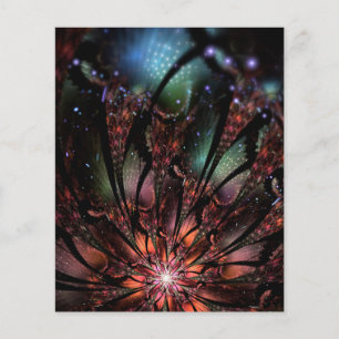 Flyer Fantasía suave y delicada de fantasía fractal de f