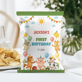 Flyer Farm Animals Barnyard Birthday Chip Bag Wrapper