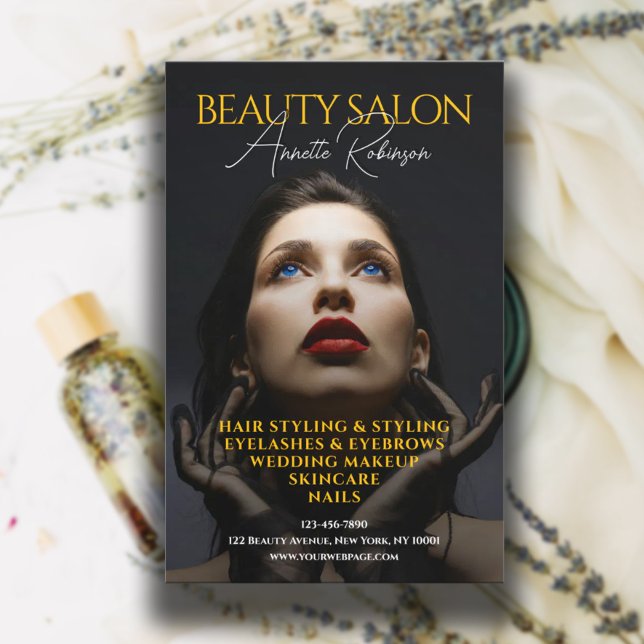 Flyer Fashion magazine style beauty salon (Subido por el creador)