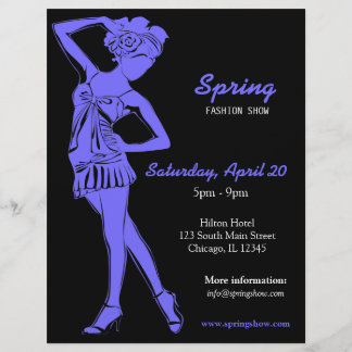 Flyer Fashion Show (Blue de pizarra ligera)