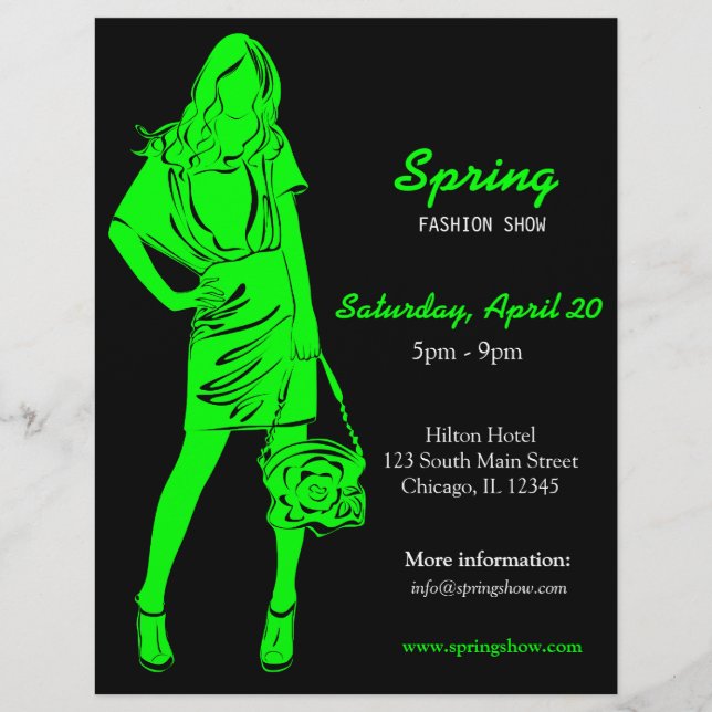 Flyer Fashion Show (Lime) (Frente)