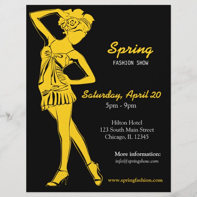 Flyer Fashion Show (Oro) (Frente)