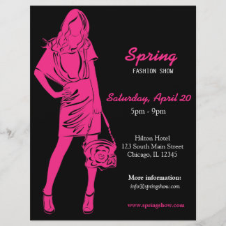 Flyer Fashion Show (Rosa Profundo)