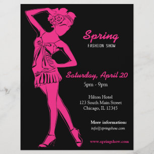 Flyer Fashion Show (Rosa Profundo)