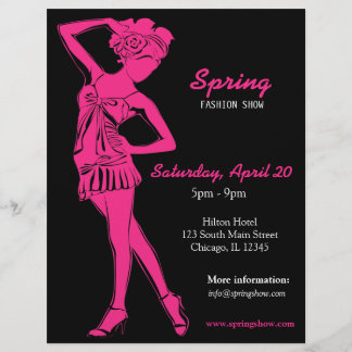 Flyer Fashion Show (Rosa Profundo)