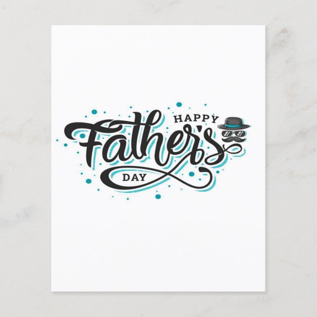 Flyer Fathers day typography | Cute Gift | Family Lover (Frente)