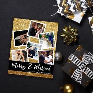 Flyer Faux Gold Purpurina Multi Photo Merry Casado