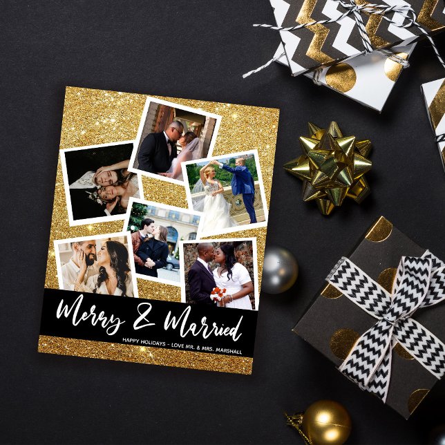 Flyer Faux Gold Purpurina Multi Photo Merry Casado (Subido por el creador)
