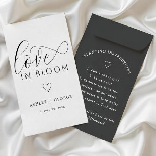 Flyer Favor del paquete DIY Seed   Flor silvestre blanca