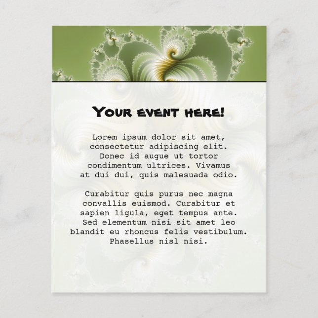 Flyer Fayre de campo - Arte fractal (Frente)