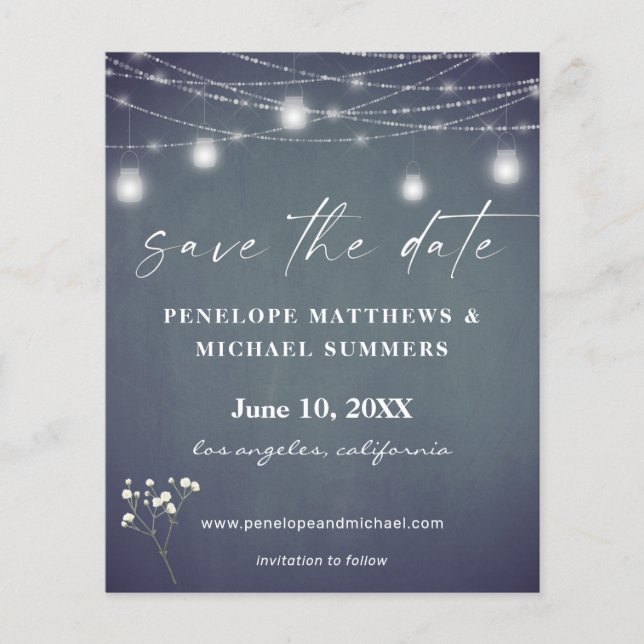 Flyer Fecha de ahorro de la foto de la placa de calcoman (Frente)