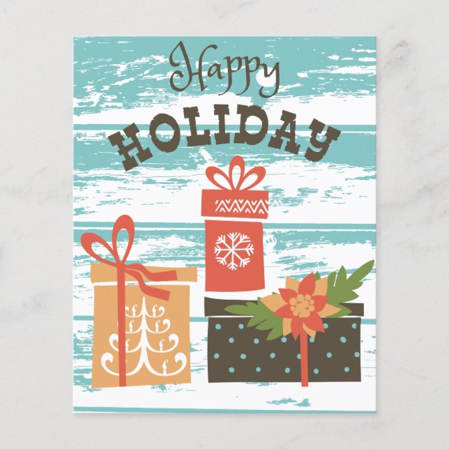 Flyer Felices vacaciones de Navidades de vacaciones (Frente)