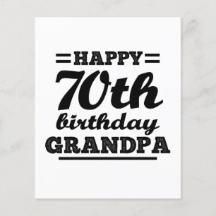 Flyer feliz abuelo de 70 años