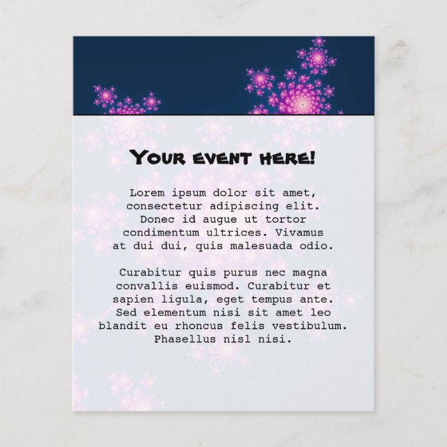 Flyer Feliz Año Nuevo Fractal (Frente)