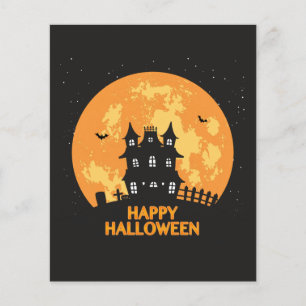 Flyer Feliz casa de halloween