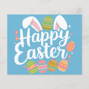 Flyer Feliz conejo de Pascua de huevo festivo 