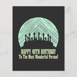 Flyer Feliz cumpleaños 49 a la persona más maravillosa