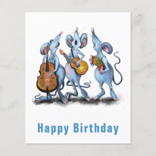 Flyer Feliz cumpleaños de la banda de música del ratón