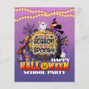 Flyer Feliz Halloween Es la Celebración de la Temporada