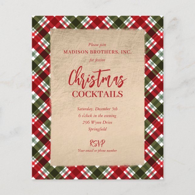 Flyer Feliz Navidad con presupuesto para invitaciones a  (Frente)
