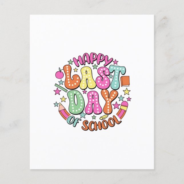 Flyer Feliz último día de clases (Frente)