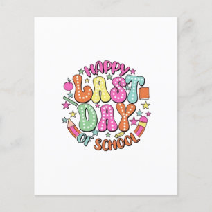 Flyer Feliz último día de clases