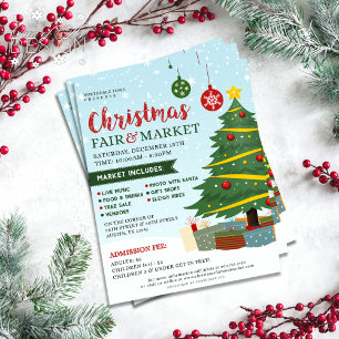 Flyer Feria de Navidades y feriado de mercado