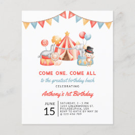 Flyer Festival de Círculo de Presupuesto Primer Cumpleañ