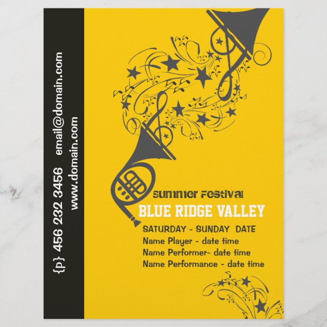 Flyer Festival de Música Musical del Cuerno de Francia (Frente)