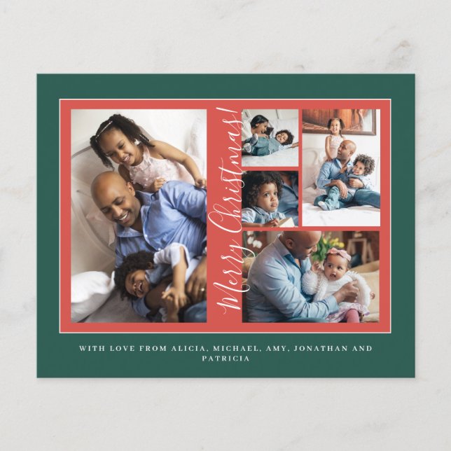 Flyer Festividad de collage de fotos de Budget Merry Chr (Frente)