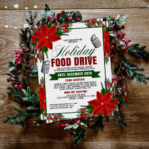 Flyer Festividad de la unidad de alimentos Poinsettia Fl