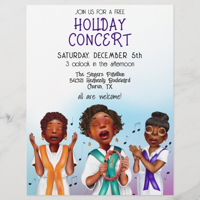Flyer Festividades de los cantantes afroamericanos (Frente)