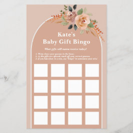 Flyer Ficha de juego de Bingo de Baby Shower, Hello Baby