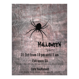 Flyer Fiesta Araña de Halloween