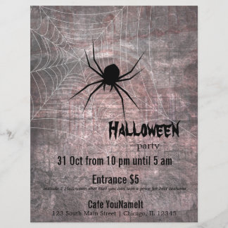 Flyer Fiesta Araña de Halloween
