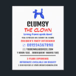 Flyer Fiesta Balloon Kids Entertainer, Clown Advertising<br><div class="desc">Artista De Niños fiestas En Globo,  Volantes De Publicidad De Payaso Por La Tienda De Tarjetas De Negocios.</div>