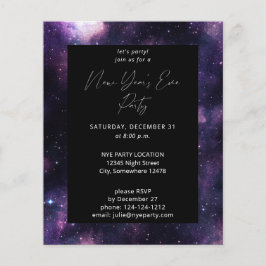 Flyer Fiesta de Año Nuevo con Presupuesto Galaxy