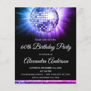 Flyer Fiesta de cumpleaños número 70 del Budget Purple 6