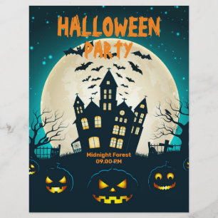 Flyer Fiesta de disfraces de Halloween editable