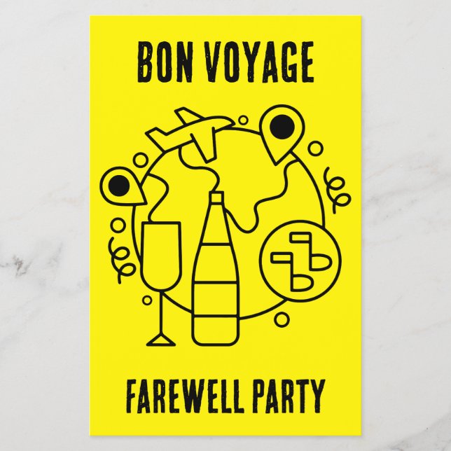 Flyer Fiesta de Farewell Bon Voyage (Frente)