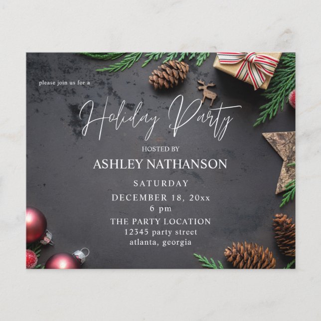 Flyer Fiesta de Fiesta Rusa de Renos y Pinos de Presupue (Frente)