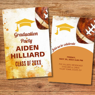 Flyer Fiesta de Graduación con Tema de Fútbol