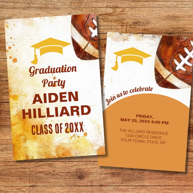 Flyer Fiesta de Graduación con Tema de Fútbol (Subido por el creador)