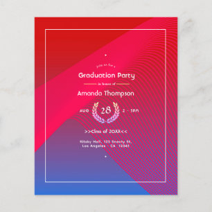 Flyer Fiesta de Graduación Geometric Glow