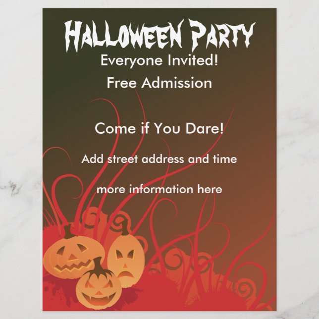 Flyer Fiesta de Halloween (Frente)