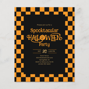 Flyer Fiesta de Halloween Espeluznante Retro Barata